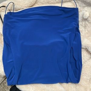 One time use only! It is a bright blue in very good condition.